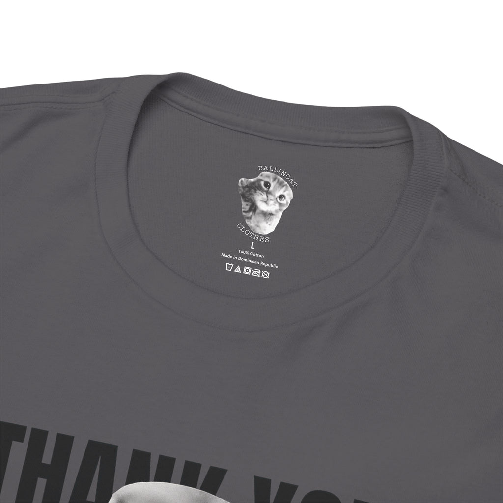 Thank You Ballincat43 (GRAY CAT AND BLACK TEXT)