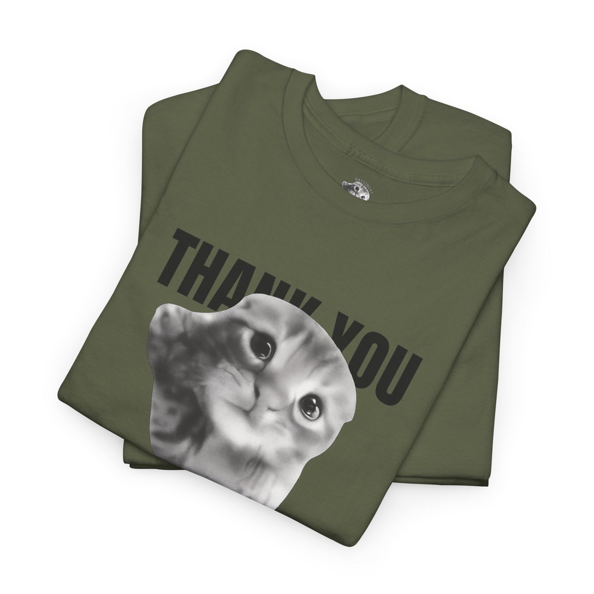 Thank You Ballincat43 (GRAY CAT AND BLACK TEXT)