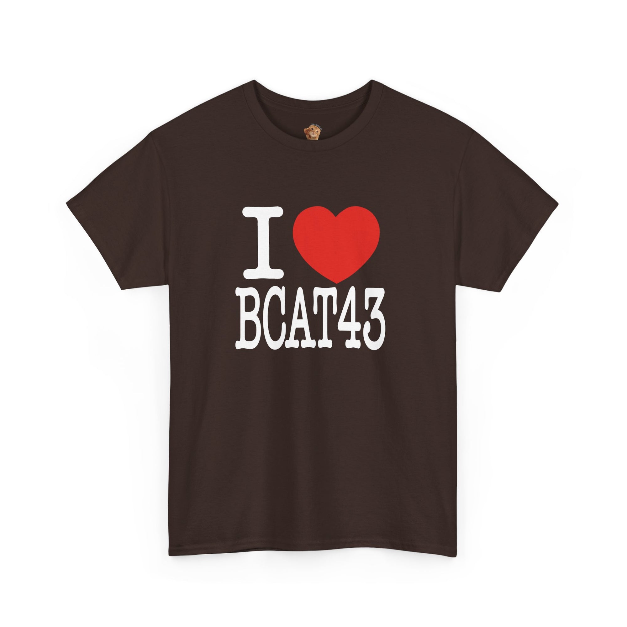 [NEW] I LOVE BCAT43 100% Cotton T-Shirt (WHITE TEXT)