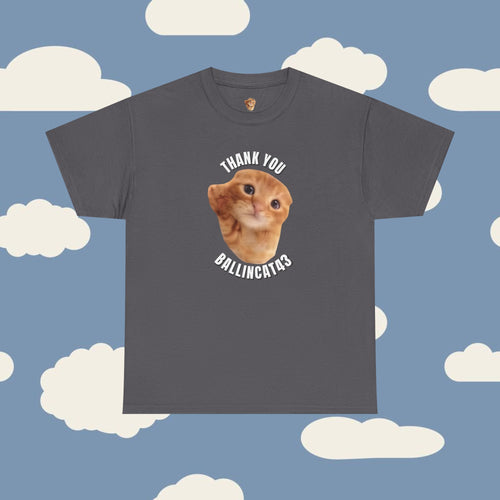 Thank You Ballincat43 Heavy cotton T-shirt Round Text (COLORED)