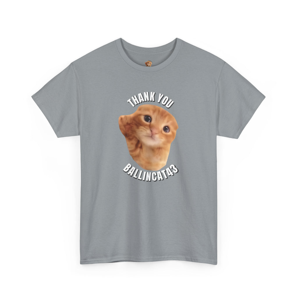 Thank You Ballincat43 Heavy cotton T-shirt Round Text (COLORED)