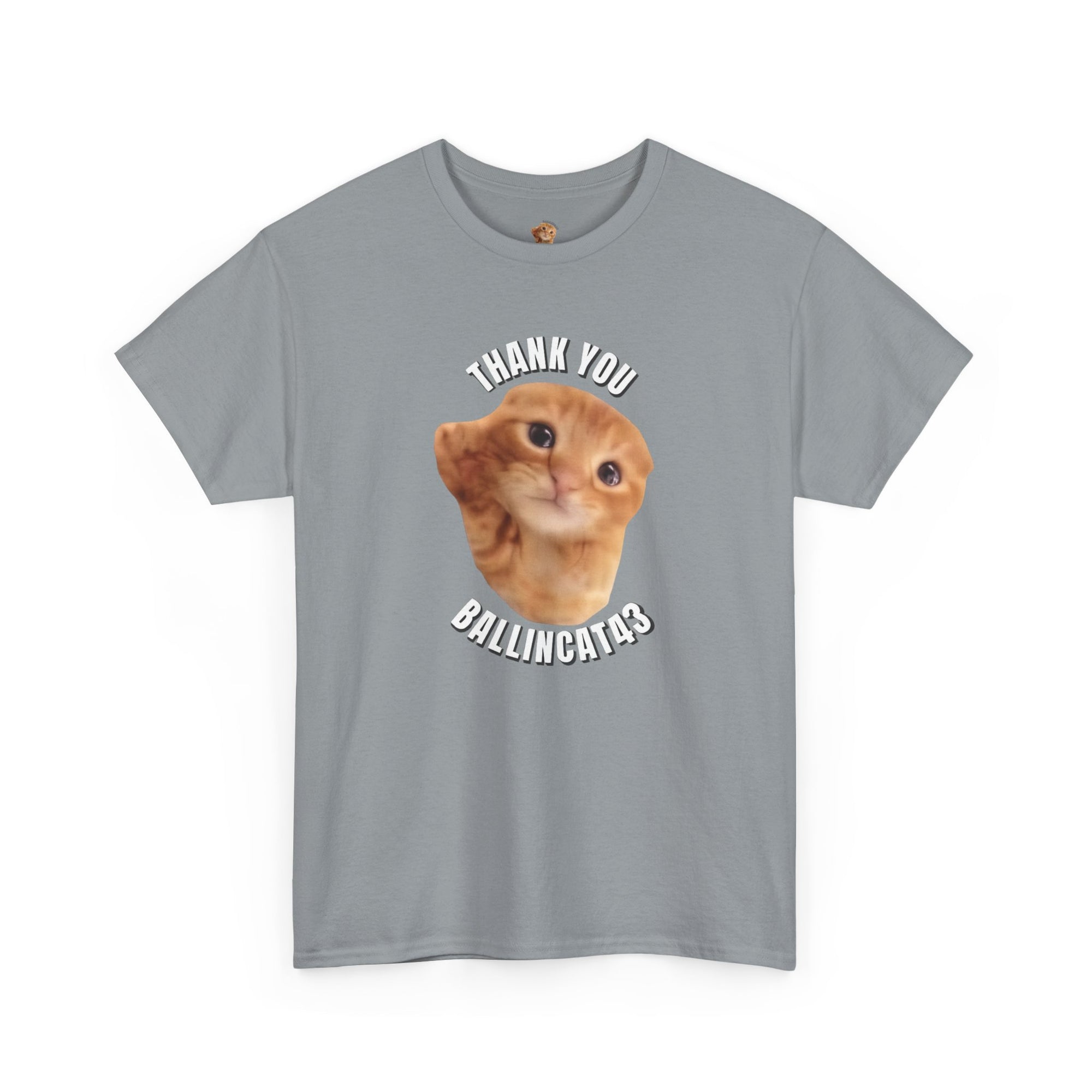 Thank You Ballincat43 Heavy cotton T-shirt Round Text (COLORED)