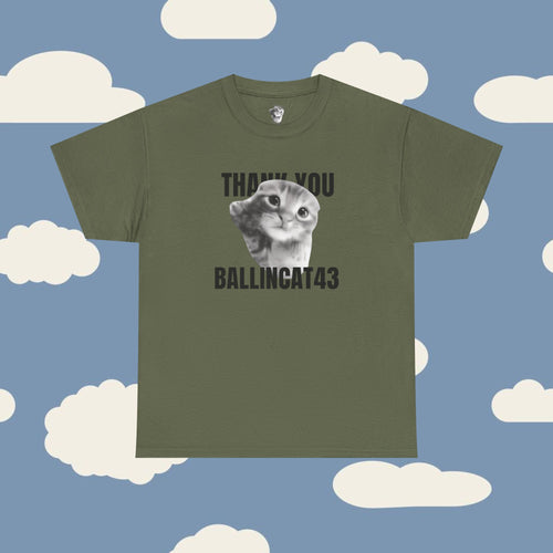 Thank You Ballincat43 (GRAY CAT AND BLACK TEXT)