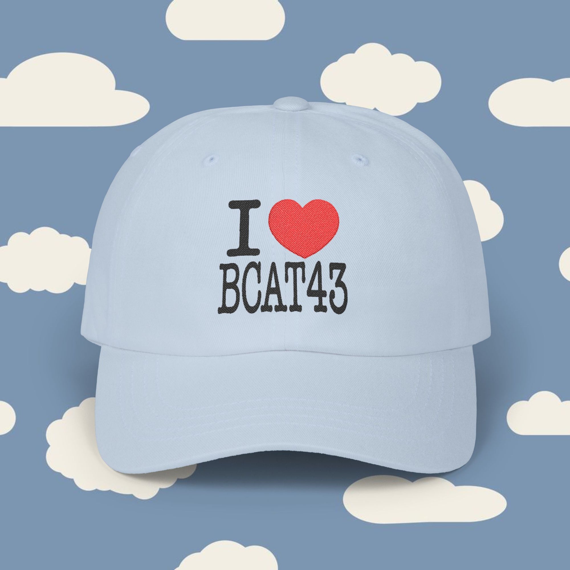 EMBROIDED I <3 BCAT43 Dad Cap/Hat