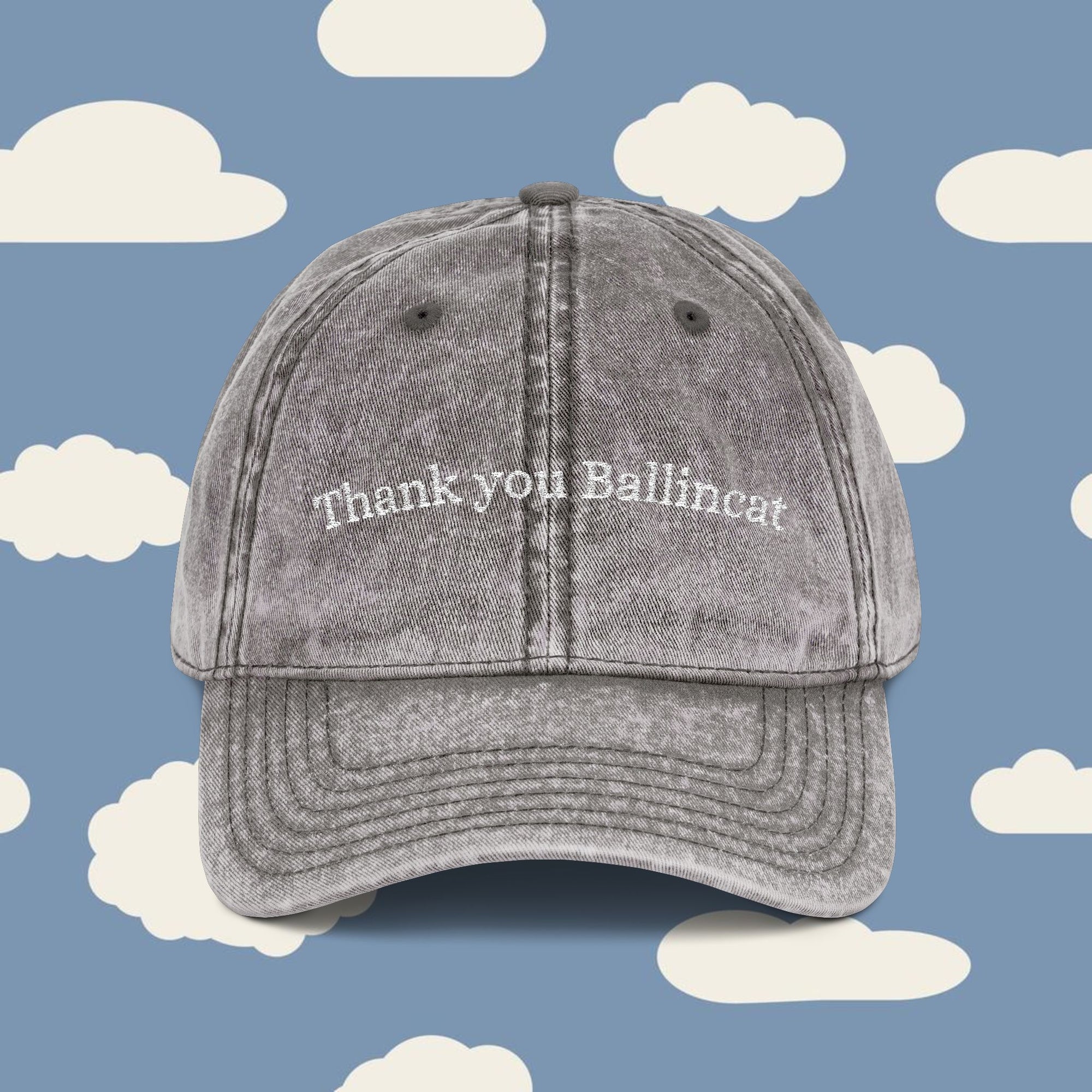 Vintage EMBROIDED Thank You Ballincat Hat