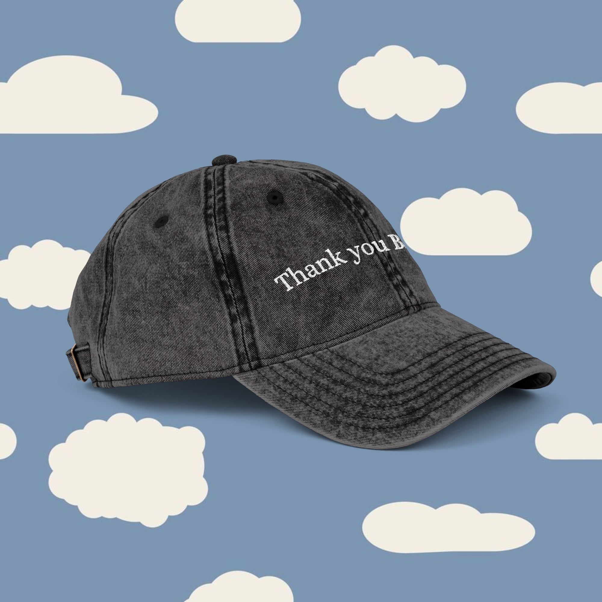 Vintage EMBROIDED Thank You Ballincat Hat