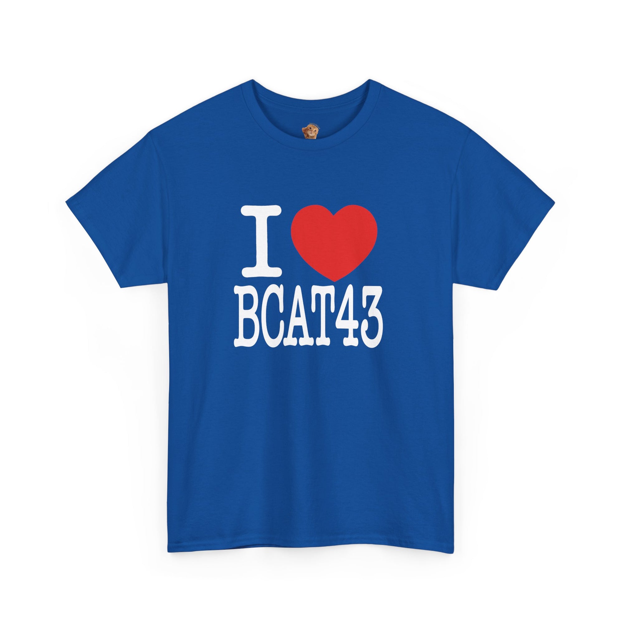 [NEW] I LOVE BCAT43 100% Cotton T-Shirt (WHITE TEXT)