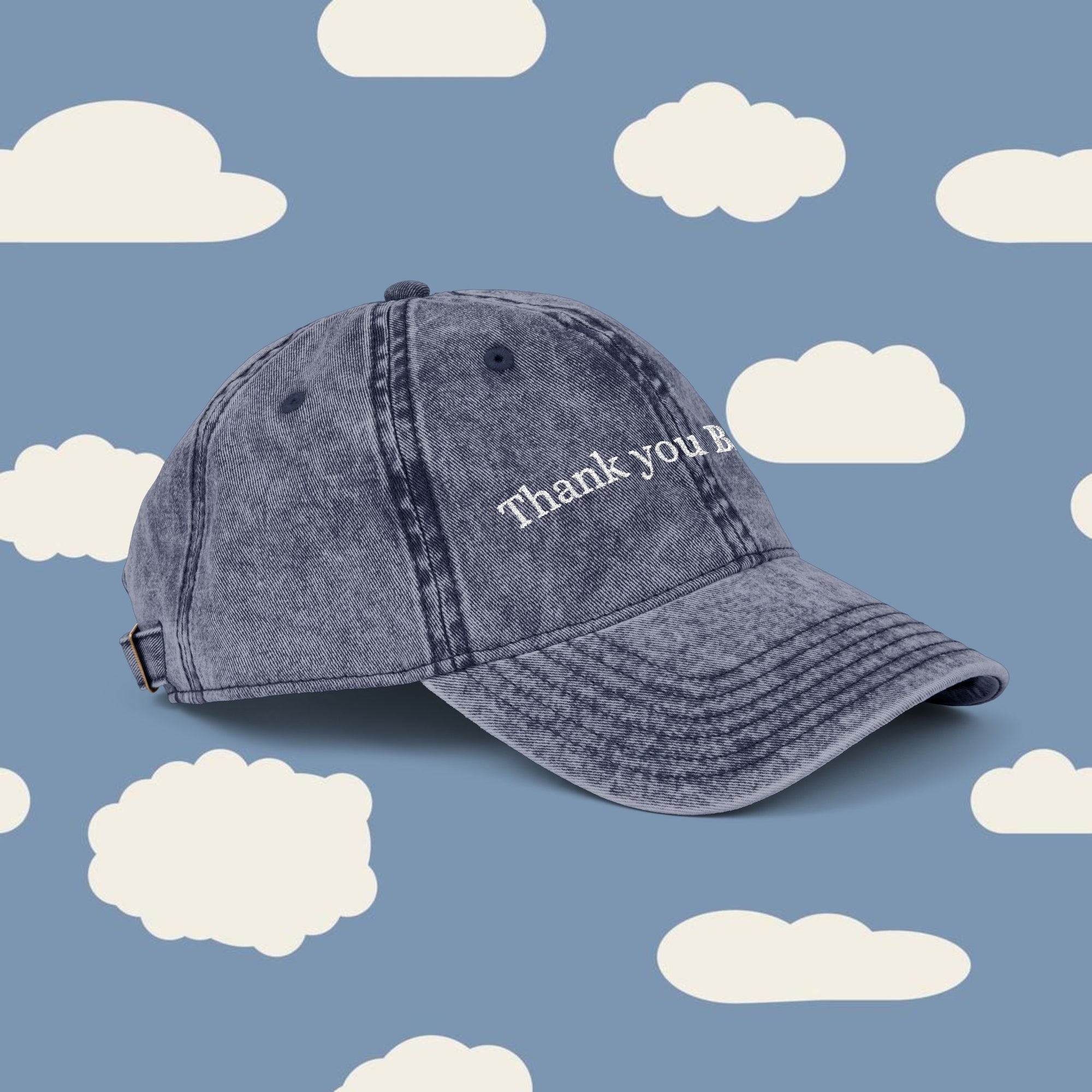 Vintage EMBROIDED Thank You Ballincat Hat
