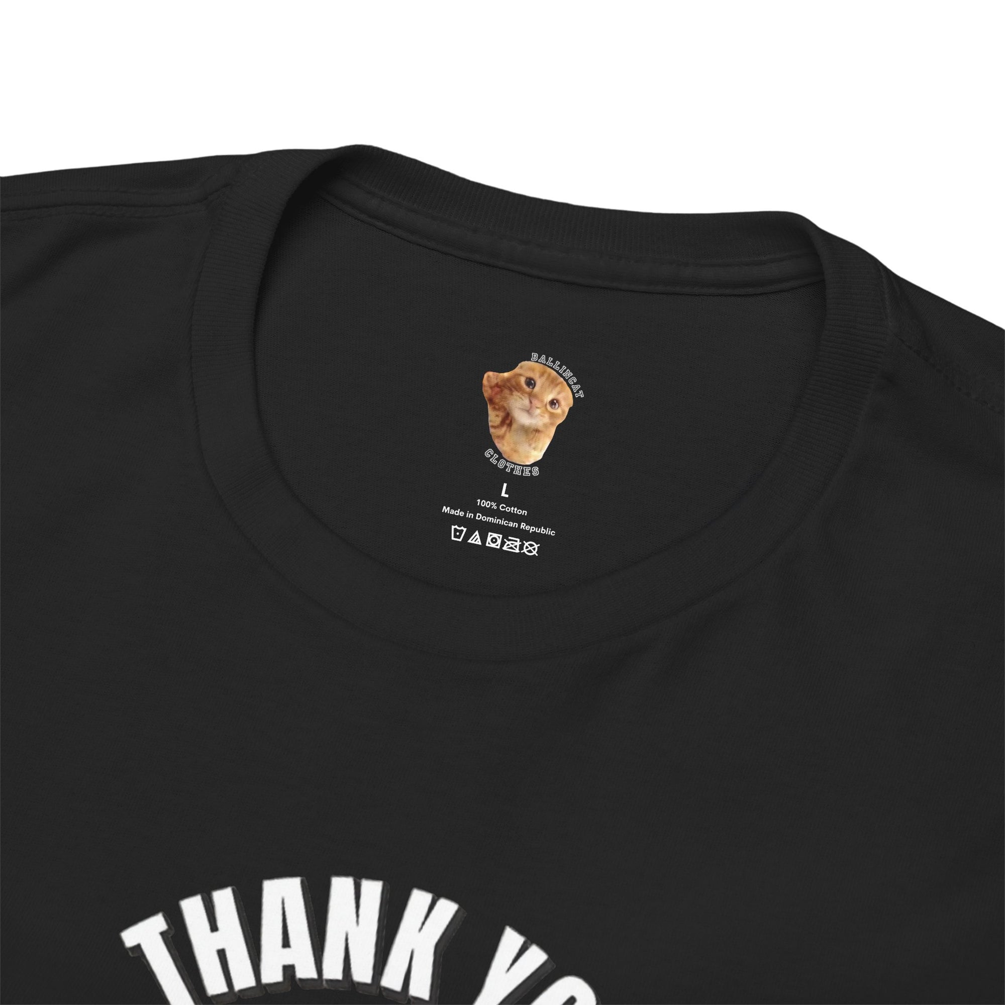 Thank You Ballincat43 Heavy cotton T-shirt Round Text (COLORED)