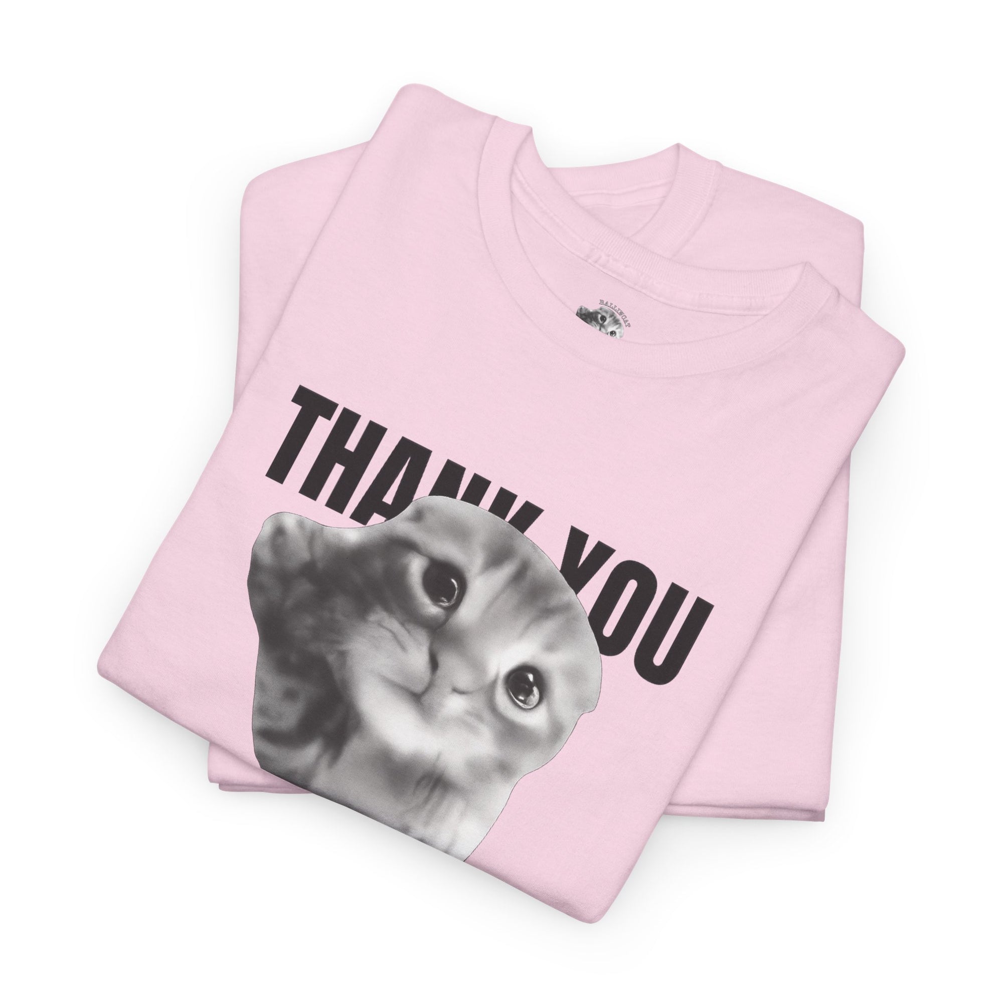 Thank You Ballincat43 (GRAY CAT AND BLACK TEXT)
