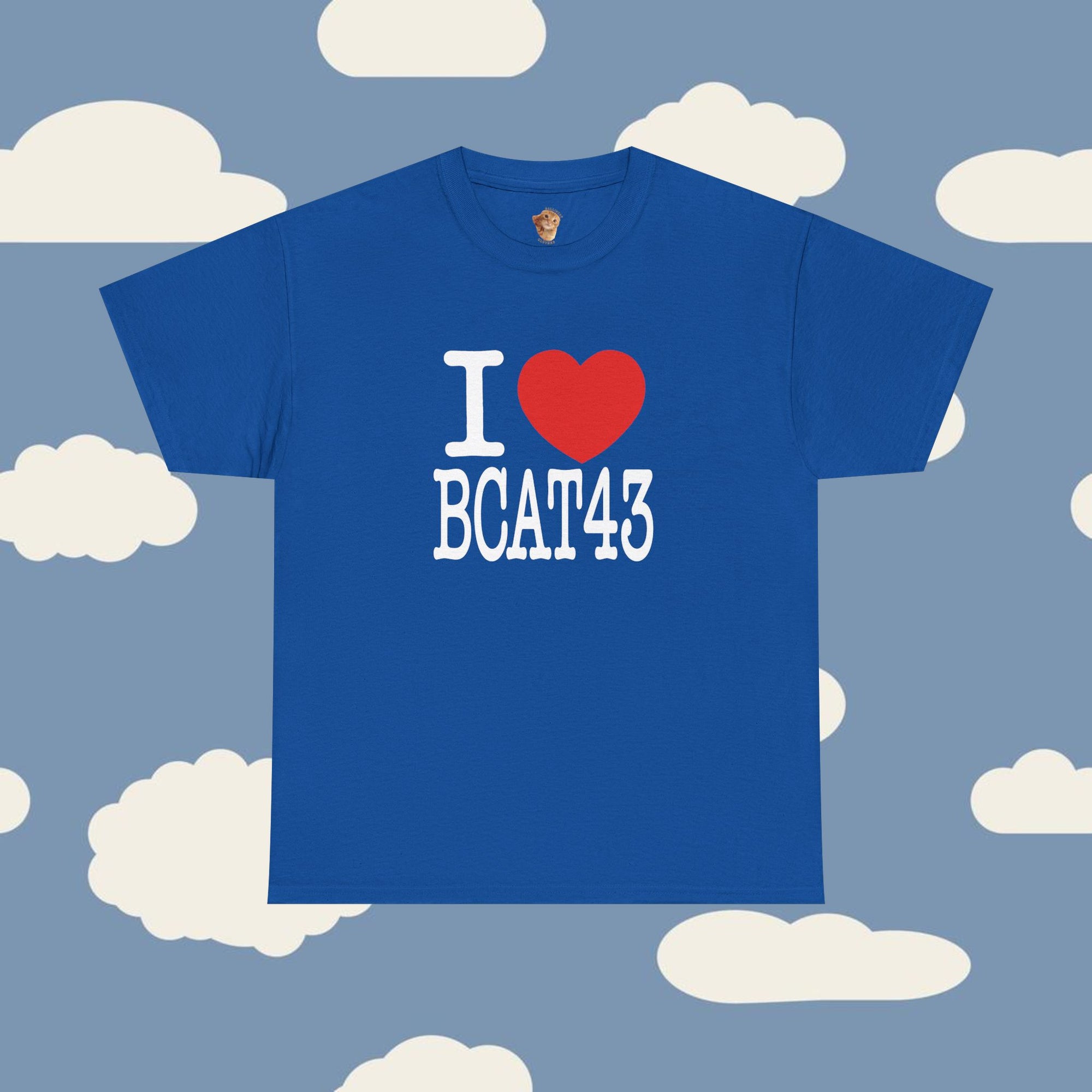 [NEW] I LOVE BCAT43 100% Cotton T-Shirt (WHITE TEXT)