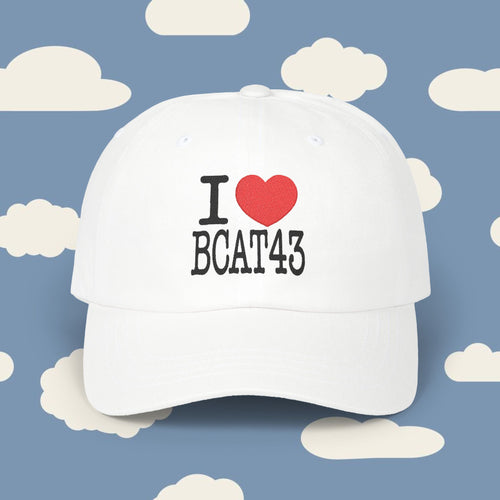 EMBROIDED I <3 BCAT43 Dad Cap/Hat