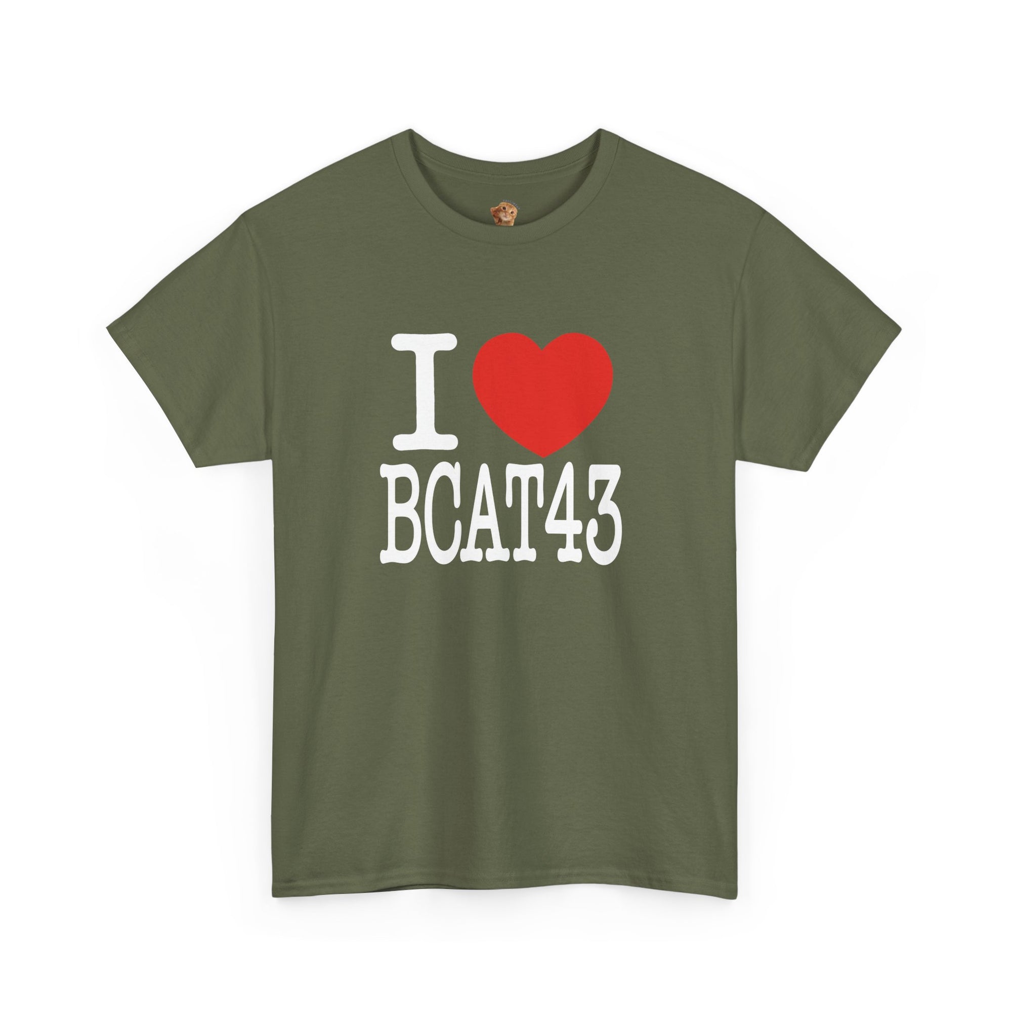 [NEW] I LOVE BCAT43 100% Cotton T-Shirt (WHITE TEXT)