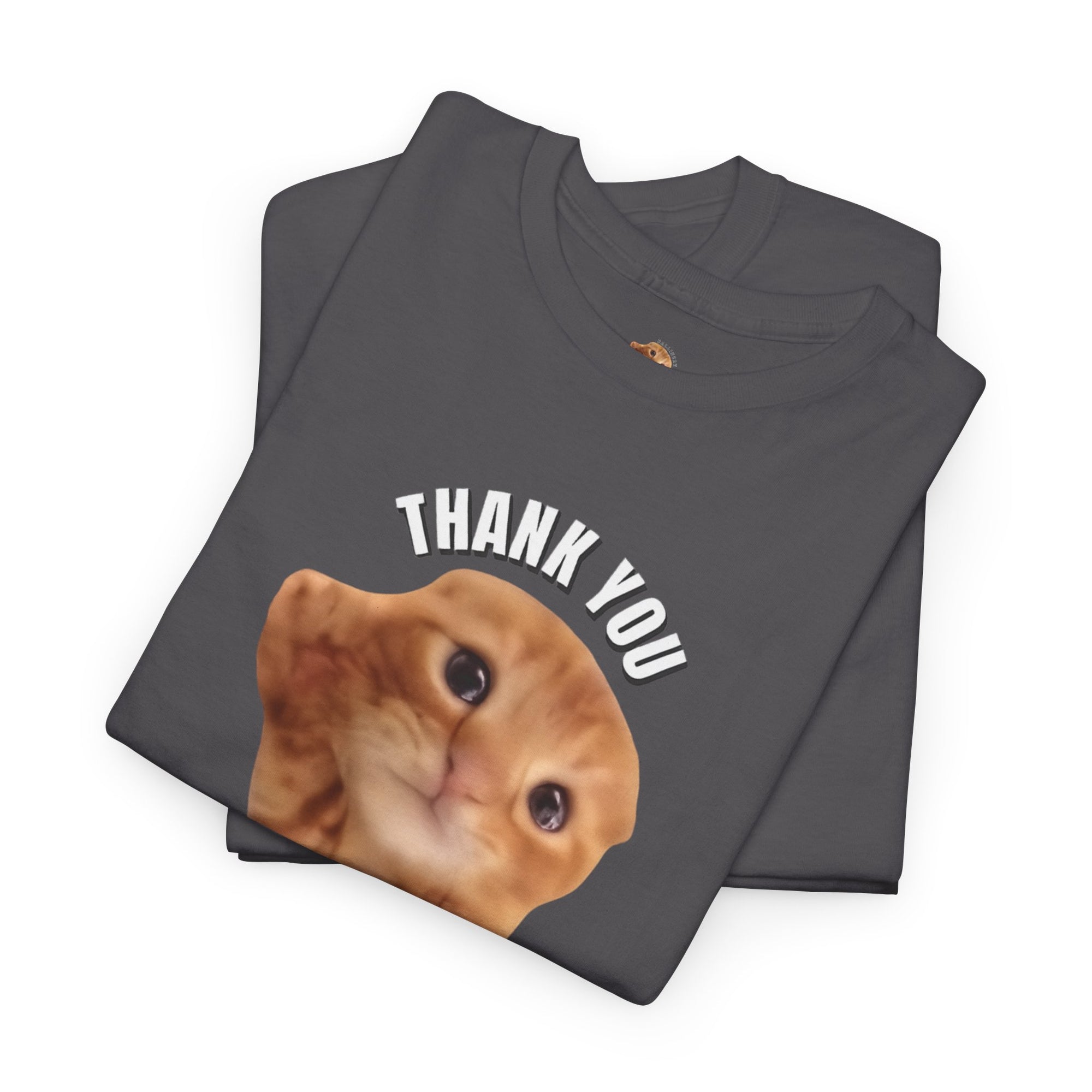Thank You Ballincat43 Heavy cotton T-shirt Round Text (COLORED)