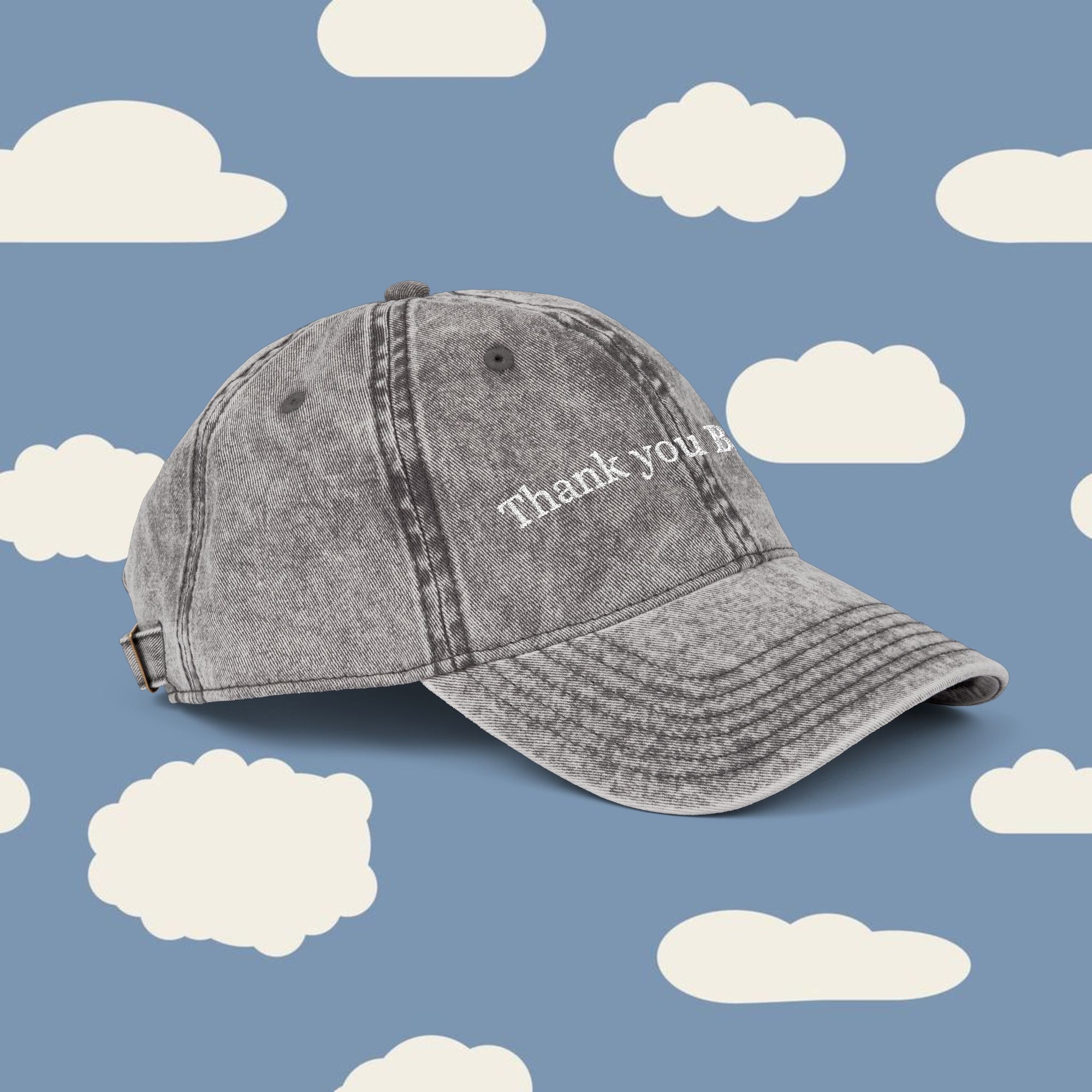 Vintage EMBROIDED Thank You Ballincat Hat