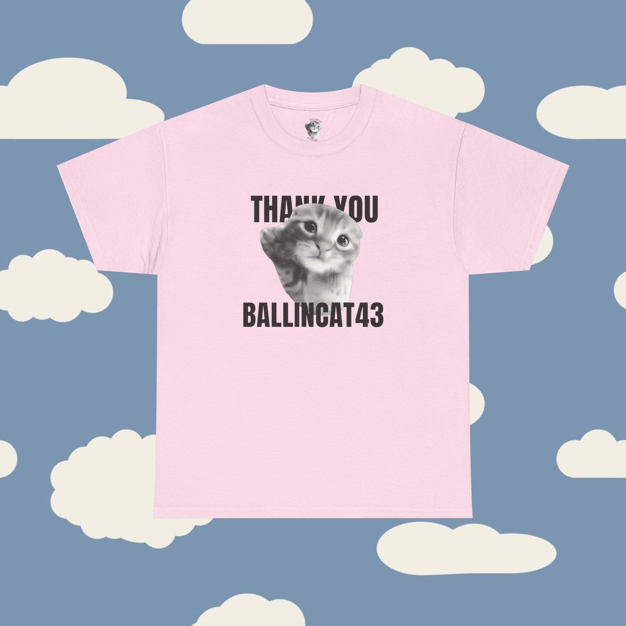 Thank You Ballincat43 (GRAY CAT AND BLACK TEXT)