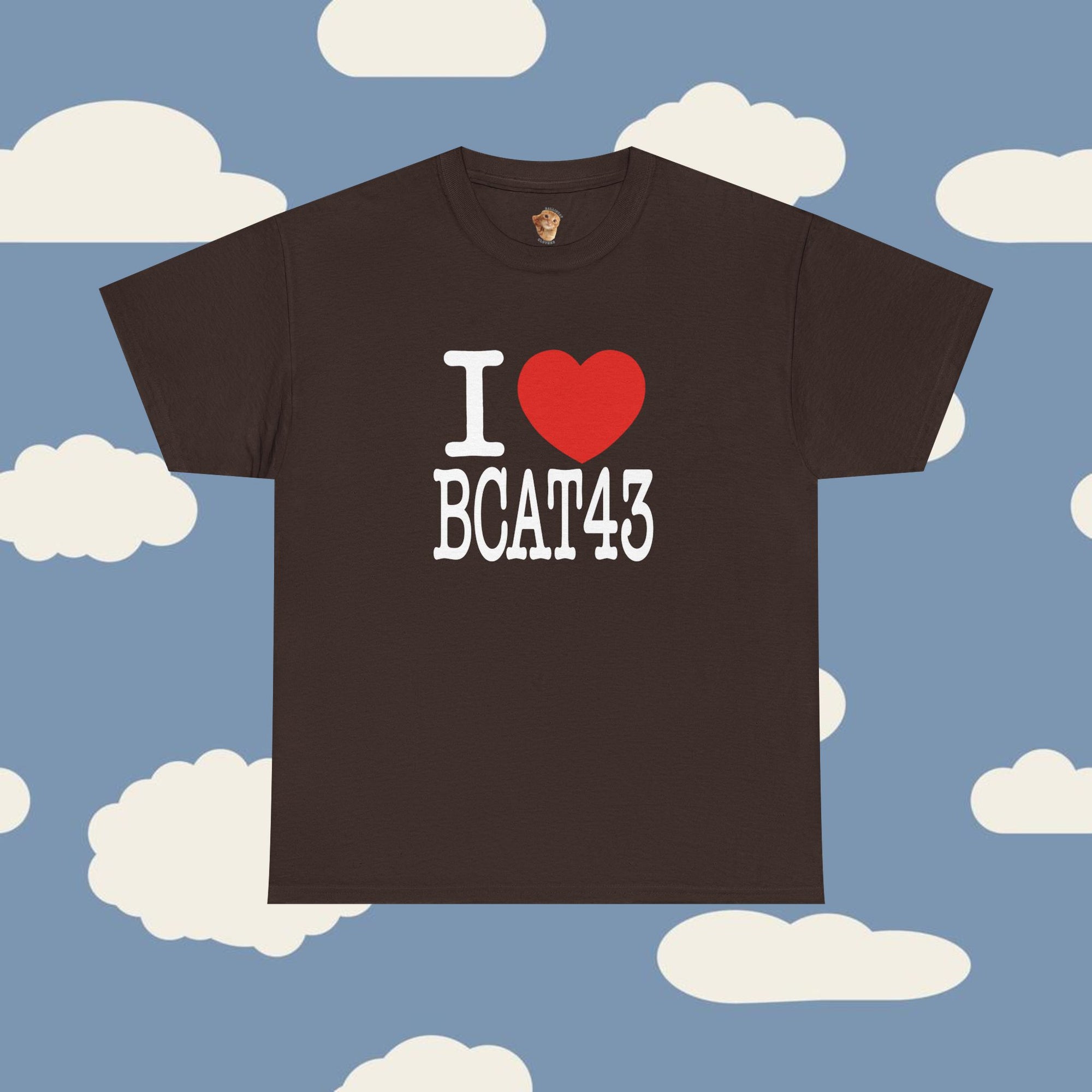 [NEW] I LOVE BCAT43 100% Cotton T-Shirt (WHITE TEXT)