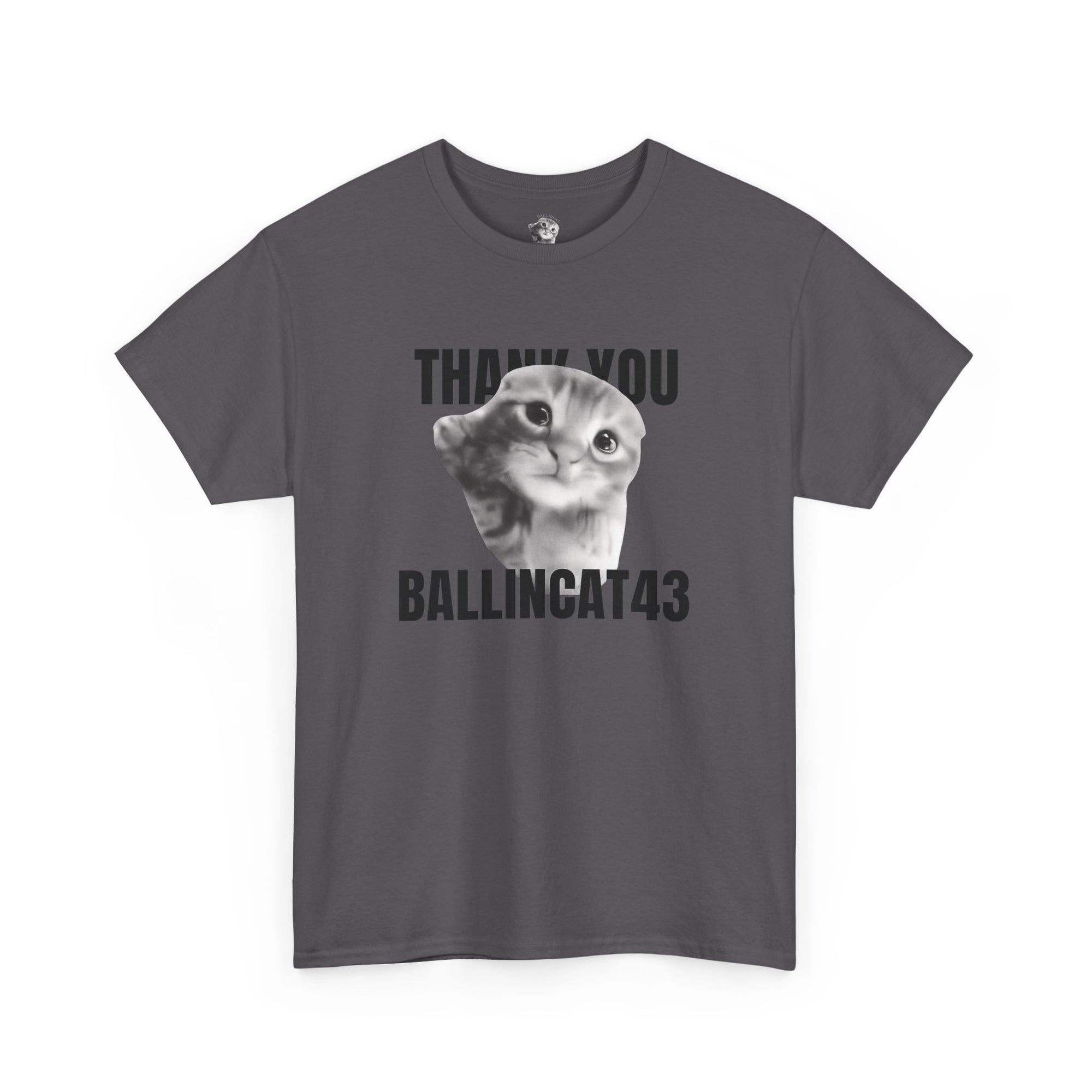 Thank You Ballincat43 (GRAY CAT AND BLACK TEXT)
